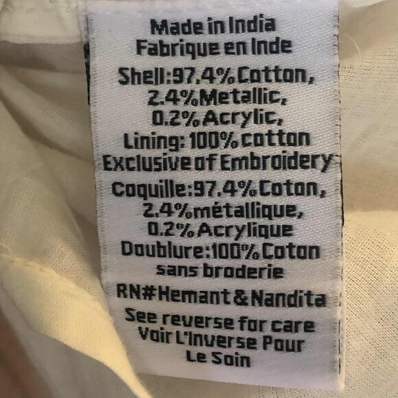 New HEMANT & NANDITA Mana Stripe Tassel Ties Boho Mini Dress M MSRP $330 - Picture 9 of 9